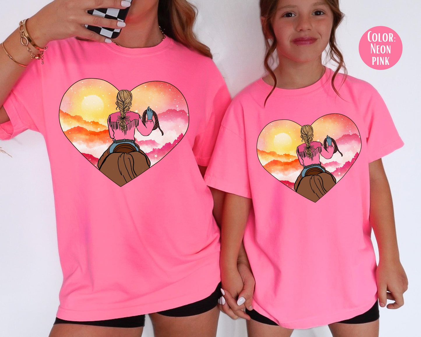 Comfort Colors® Cowgirl Western Shirt, Western Heart Shirt, Trendy Cowgirl Tee, Matching Western Shirts