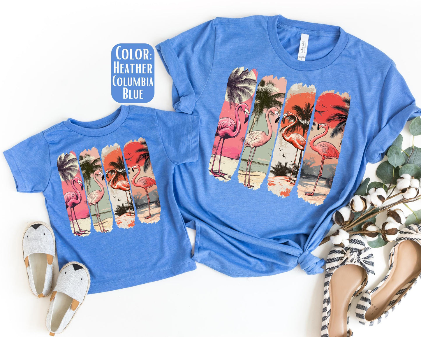 Mama Mini Pink Flamingo Shirt, Mother's Day Gift, Matching Mommy and Me Flamingo Tee, Mother Daughter Shirts, Mama Mini Outfit