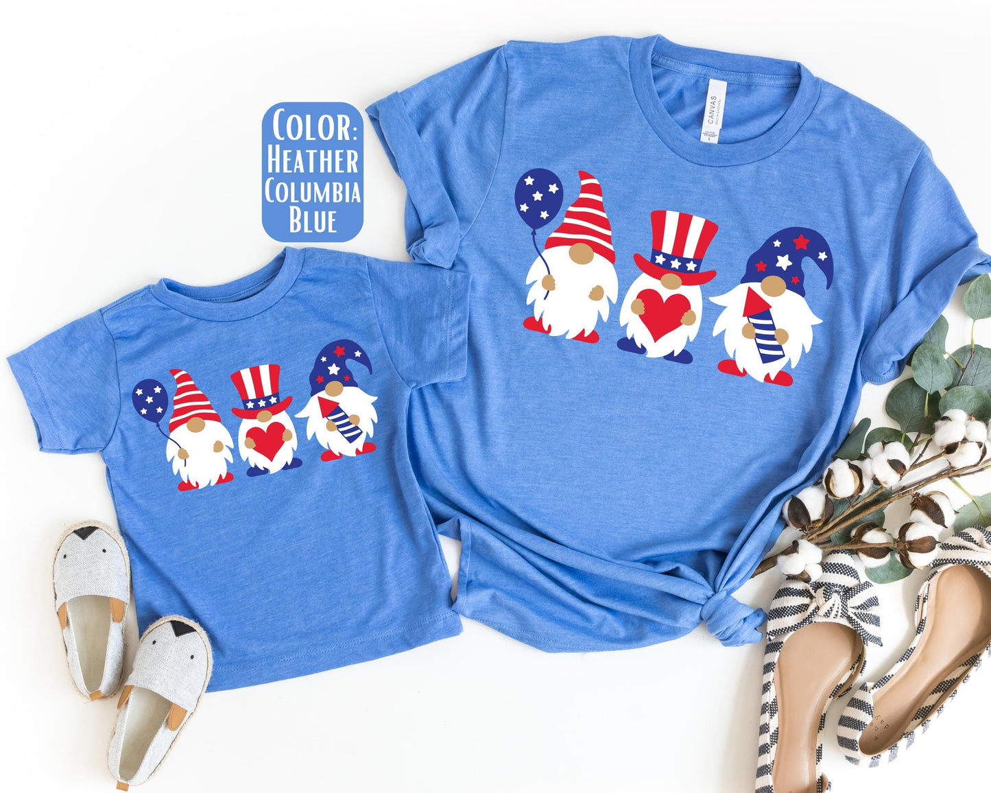 Matching July 4th Gnome Shirts, Mother's Day Gift, Matching Mommy and Me July 4th Tee, Mother Daughter, 4th of July Family Shirts
