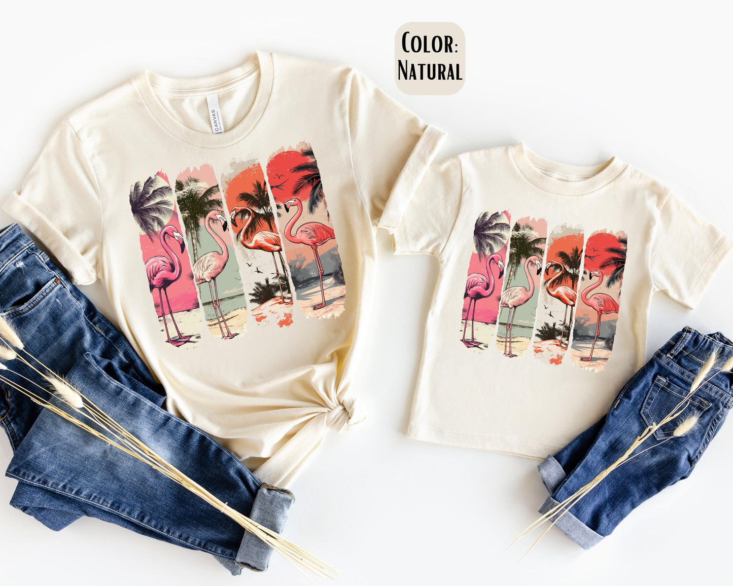 Mama Mini Pink Flamingo Shirt, Mother's Day Gift, Matching Mommy and Me Flamingo Tee, Mother Daughter Shirts, Mama Mini Outfit