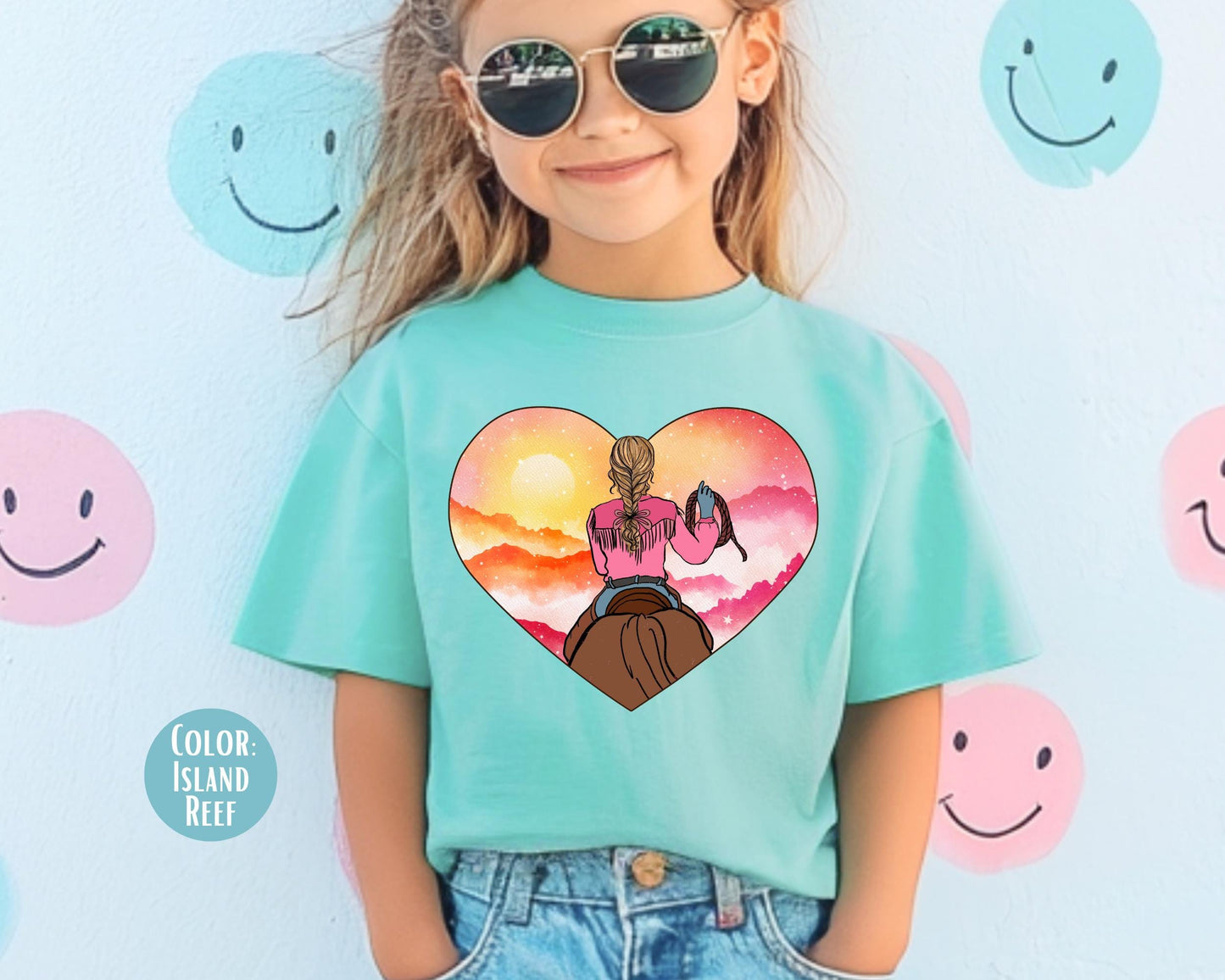 Comfort Colors® Cowgirl Western Shirt, Western Heart Shirt, Trendy Cowgirl Tee, Matching Western Shirts