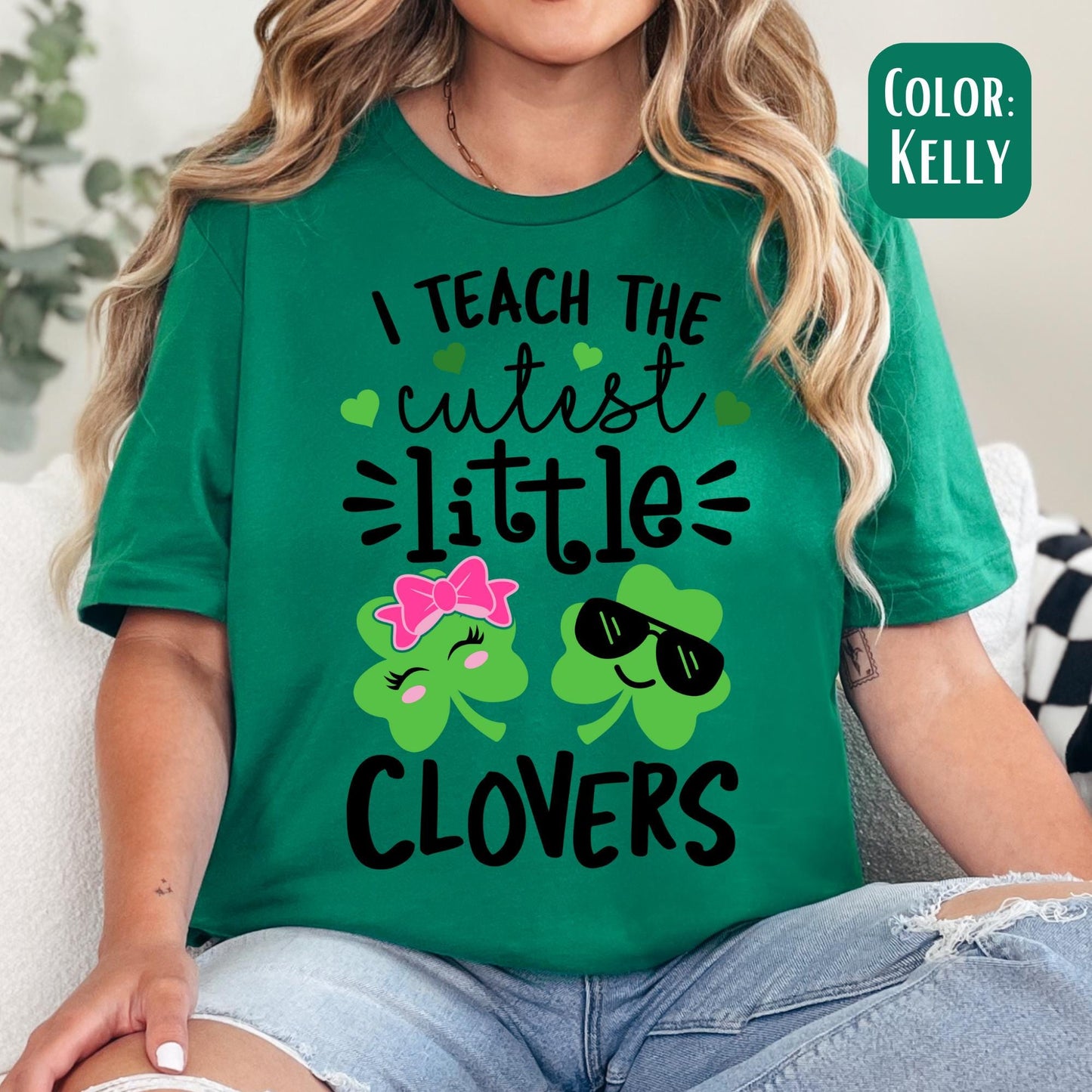 I Teach the Cutest Little Clovers // Teacher St Patricks Day Shirt // Green Teacher Tee // Teacher Shirt // St Patricks Shirts for Teachers
