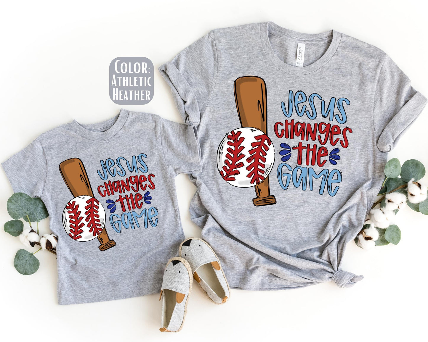 Mama Mini Jesus Changes The Game Shirt, Mother's Day Gift, Matching Mommy and Me Christian Shirt, Mama Mini Outfit, Mama Mini Jesus Tee