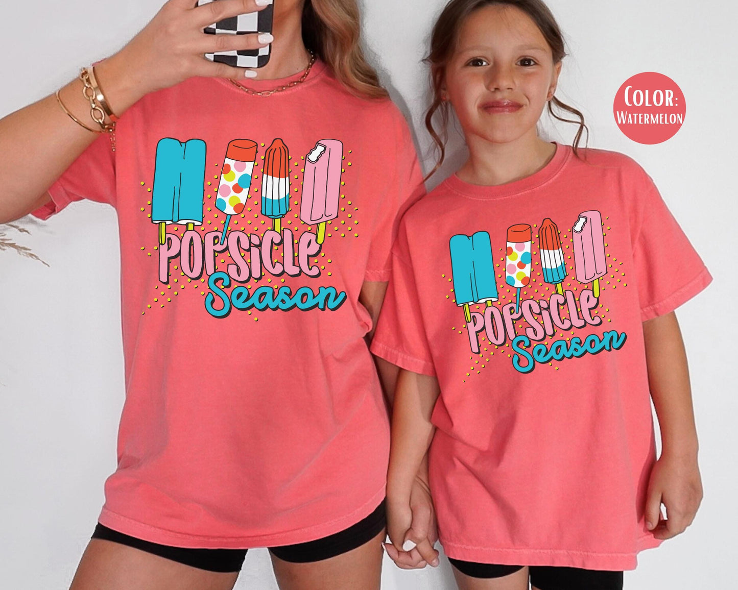 Comfort Colors® Popsicle Season Summer Tee, Cute Popsicle Shirt, Kids Summer Shirt, Matching Summer Time Shirts