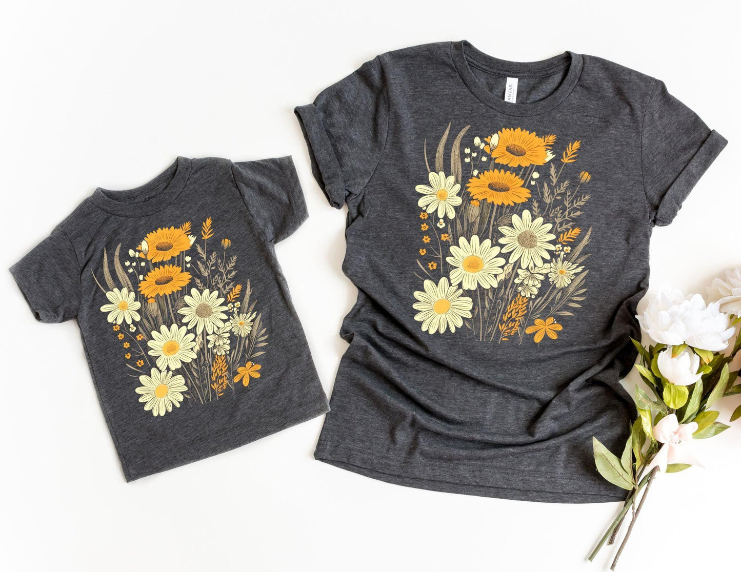Floral Meadow Mama and Mini Shirts, Matching Mommy and Me tshirts, Mother Daughter Shirts, Mama Mini Set, Mama Mini Outfit, Mother's Day