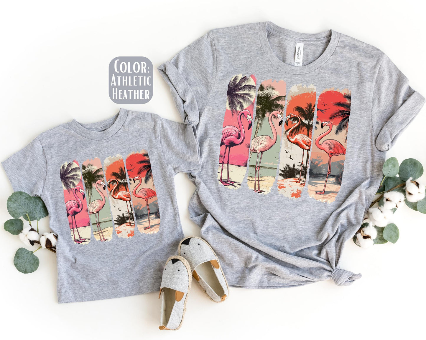 Mama Mini Pink Flamingo Shirt, Mother's Day Gift, Matching Mommy and Me Flamingo Tee, Mother Daughter Shirts, Mama Mini Outfit