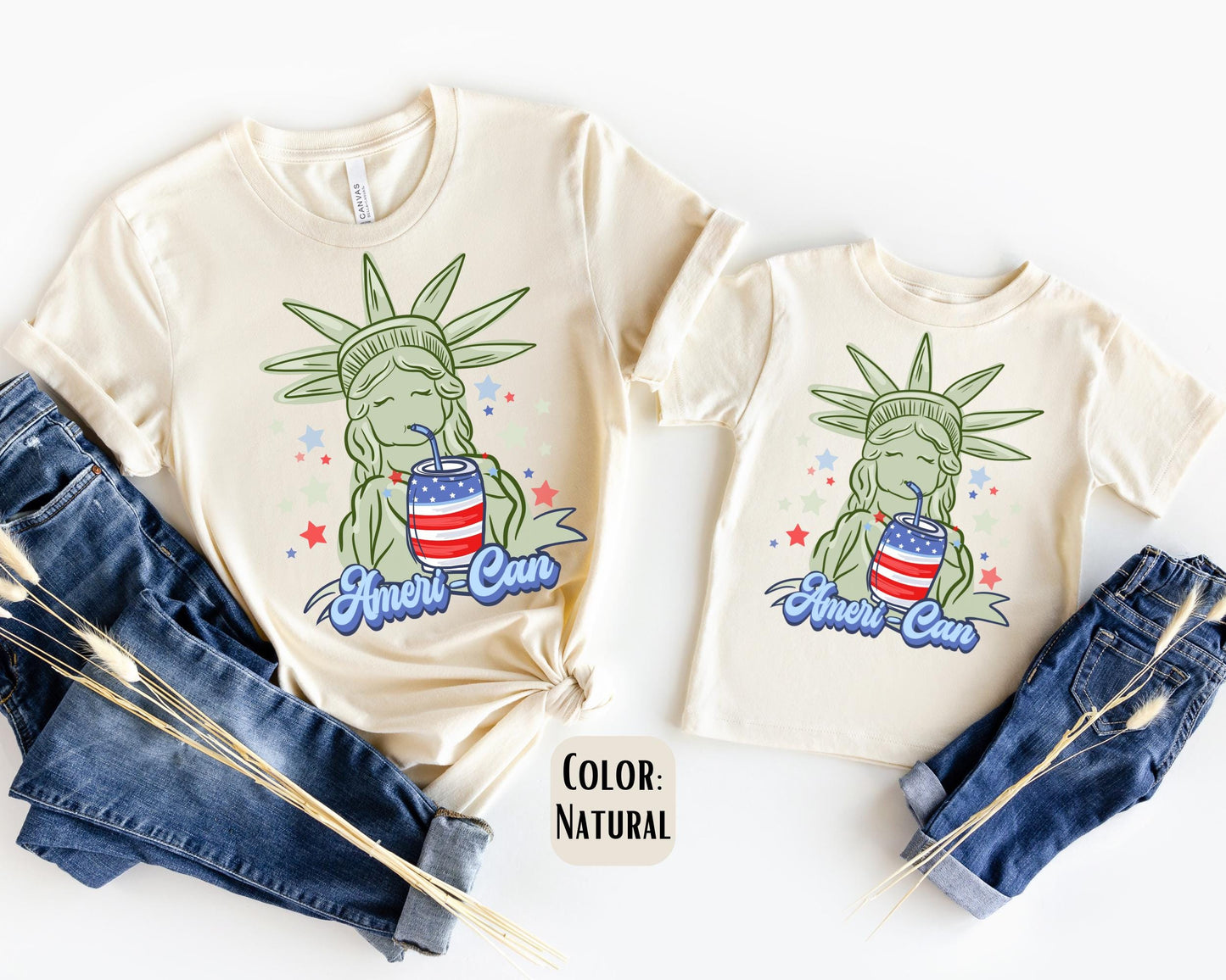 Mama Mini Statue of Liberty American Shirt, Mother's Day Gift, Matching Mommy and Me July 4th Tee, Mother Daughter, America Shirts