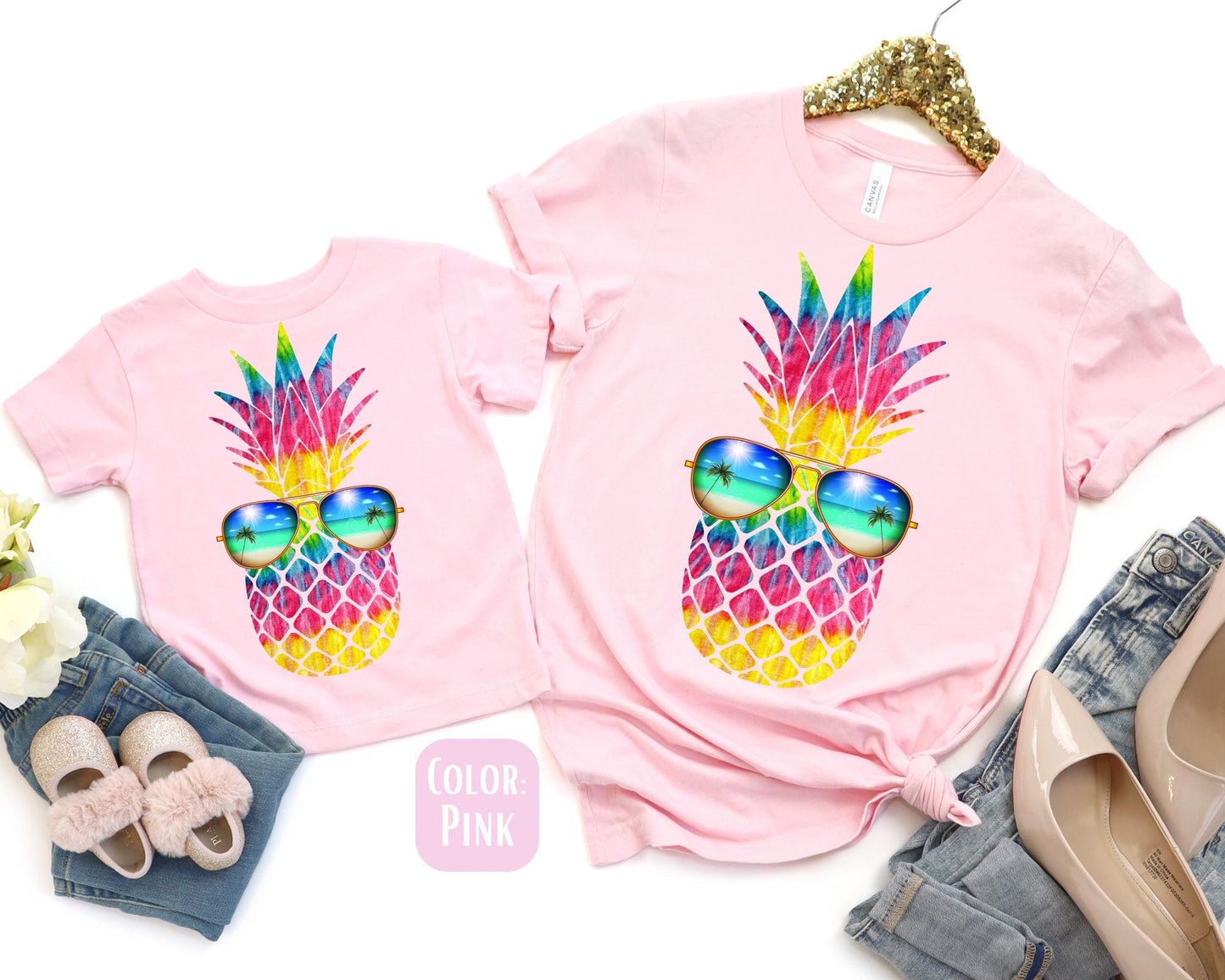 Pineapple Beach Mama and Mini Shirts, Pineapple Mommy and Me tshirts, Beach Vacation Shirts, Mama Mini Set, Mama Mini Outfit, Mother's Day