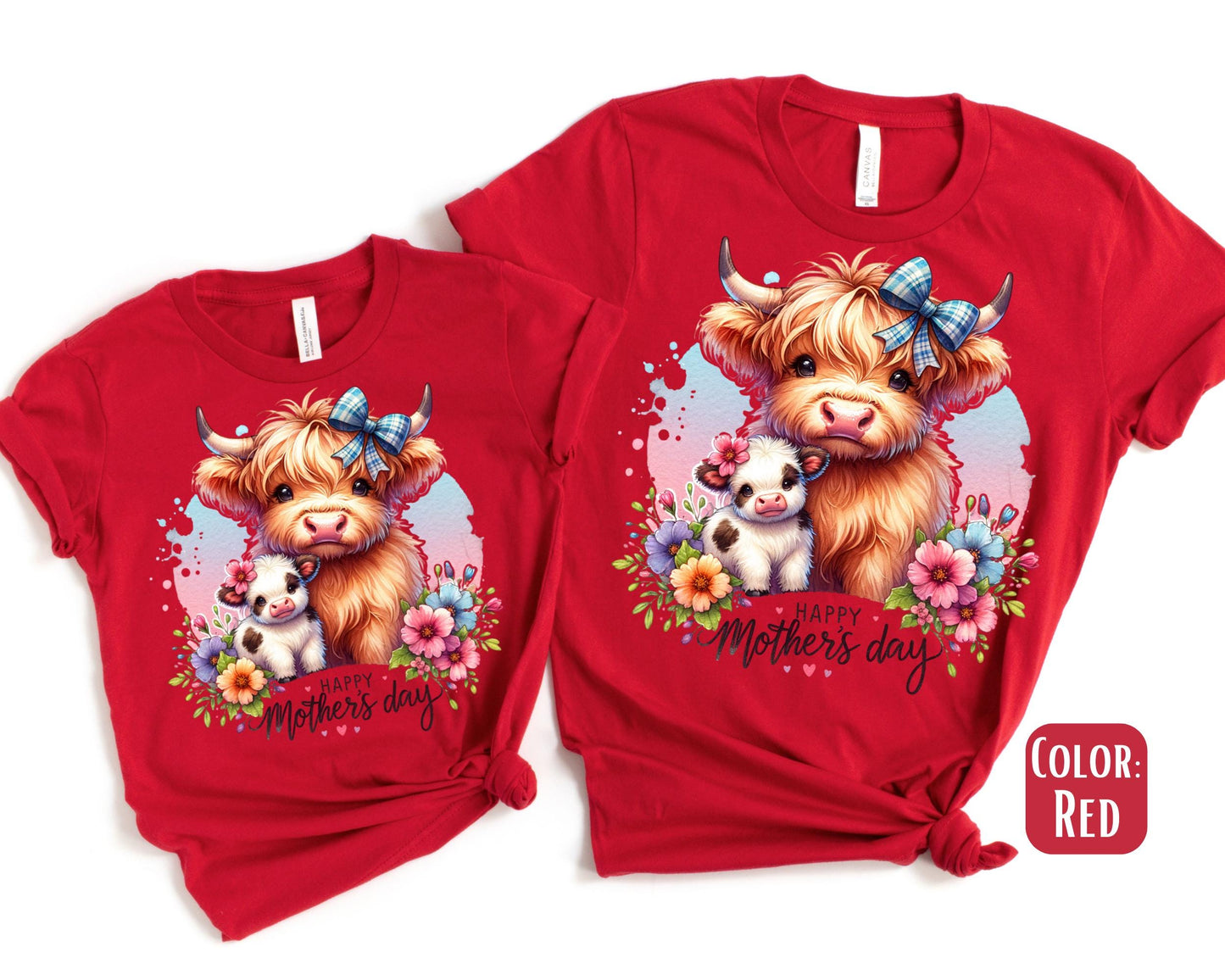 Mama Mini Cow Mother's Day Shirt, Mother's Day Gift, Matching Mommy and Me Mother's Day Cow Tee, Mama Mini Outfit, Matching Cow Shirts