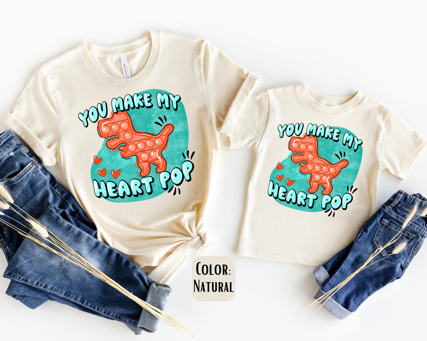 Mama Mini You Make My Heart Pop Shirt, Mother's Day Gift, Matching Mommy and Me Tee, Mother Son Shirts, Mama Mini Outfit, Mom and Boy Shirts