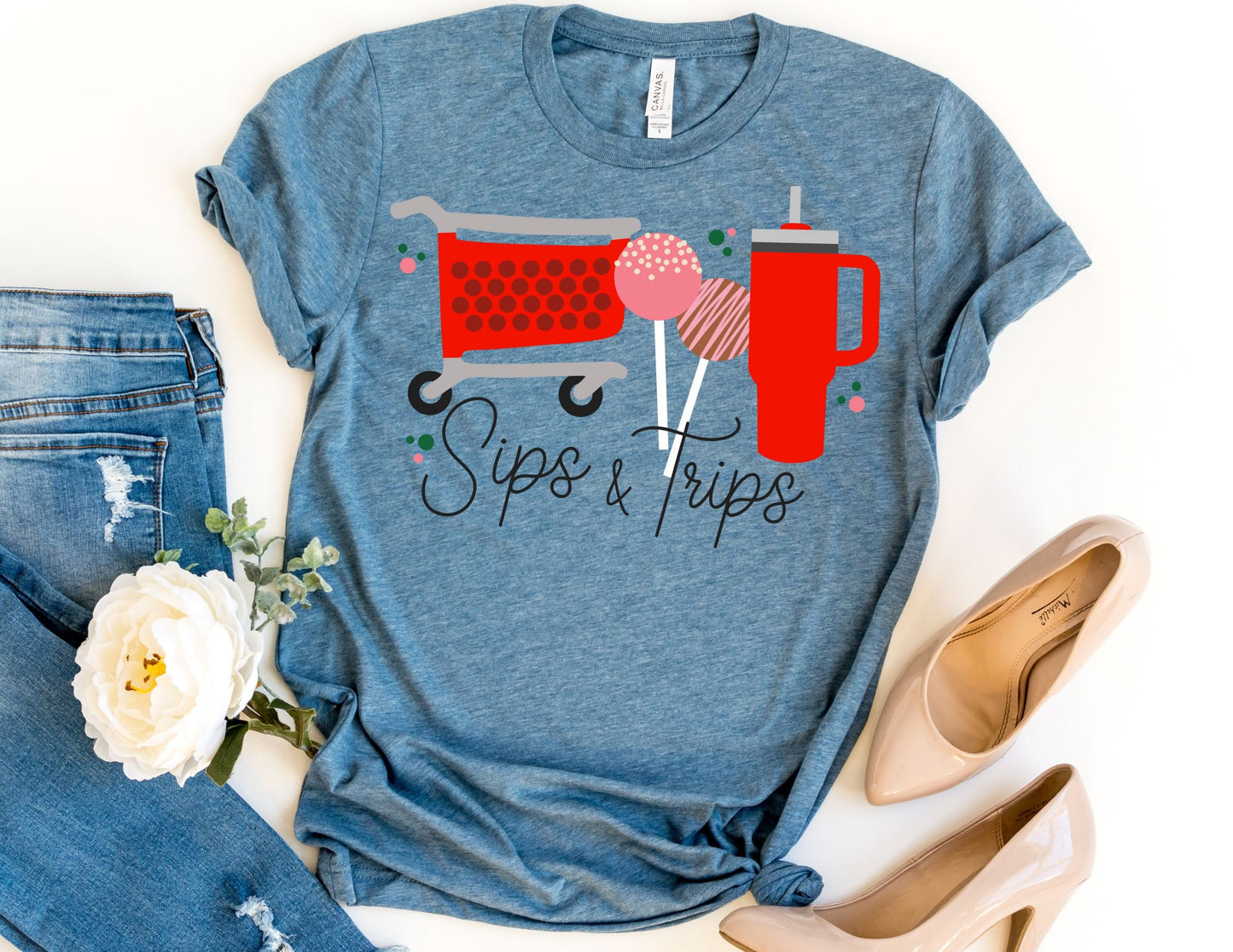 Sips and Trips Shirt - Tumbler Mom Shirt