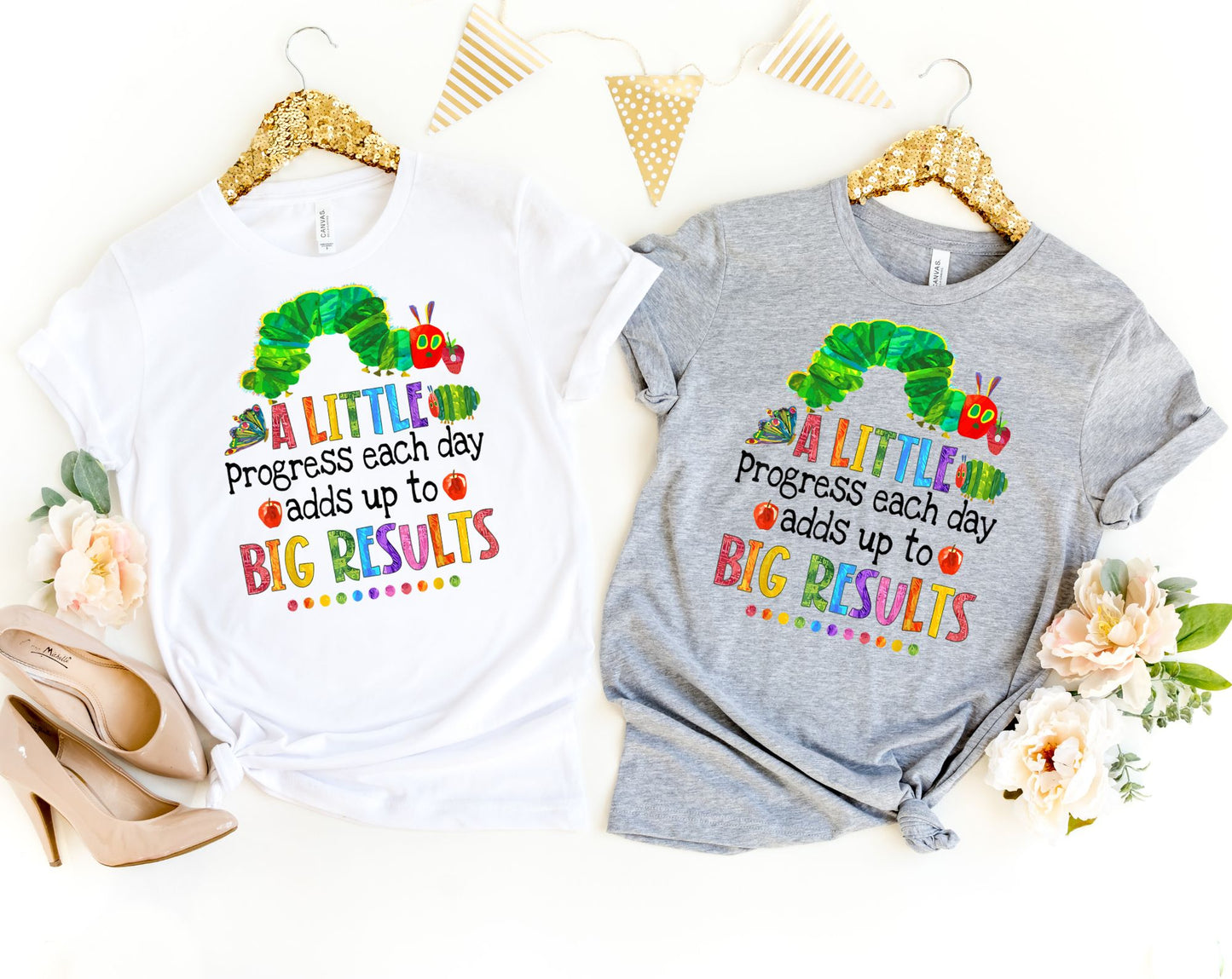 A Little Progress Each Day Adds up to Big Results Shirt - Teacher Shirt