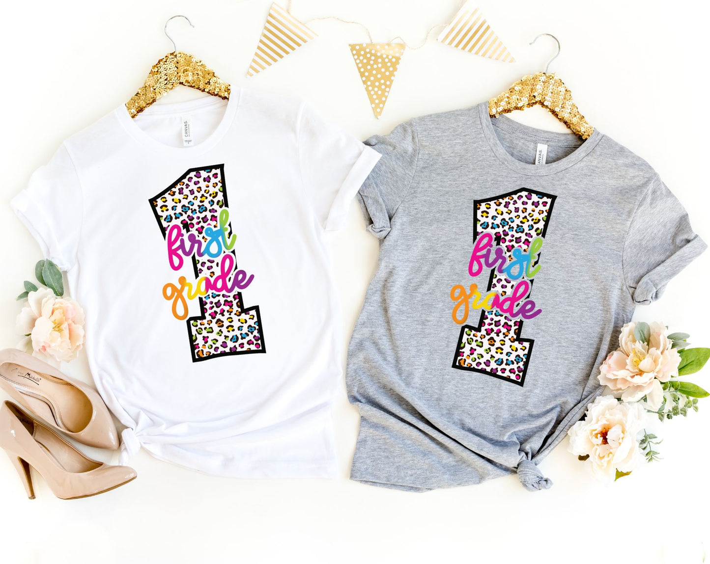 1st Grade Leopard Shirt - First Grade Teacher Shirt