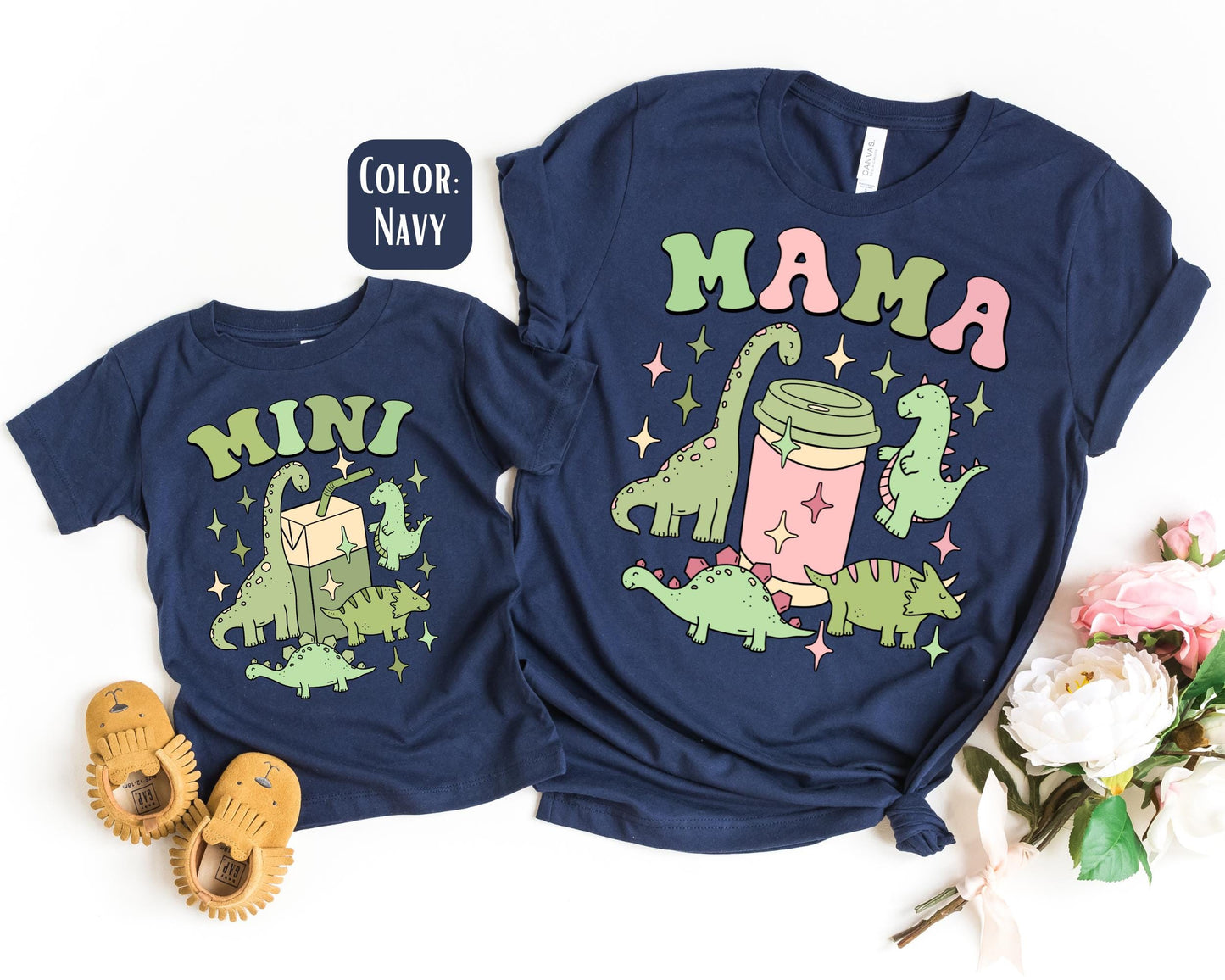 Dinosaur Mama Mini Shirts, Mother's Day Gift, Matching Mommy and Me Dinosaur Tee, Mother and Son gifts, Mom and Son Matching Shirts