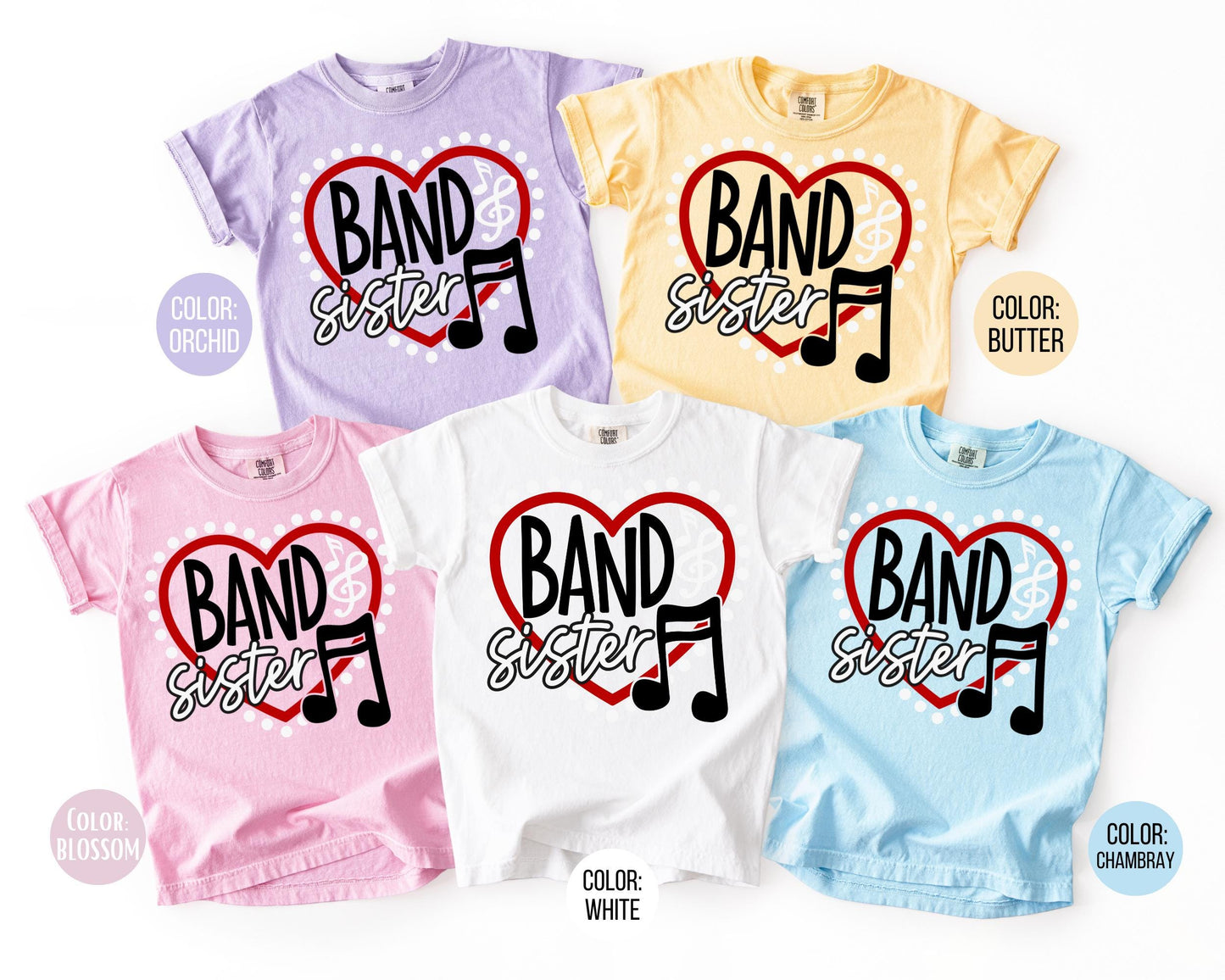 Comfort Colors® Band Sister Shirt, Marching Band Sister Shirt, Little Sister Shirt