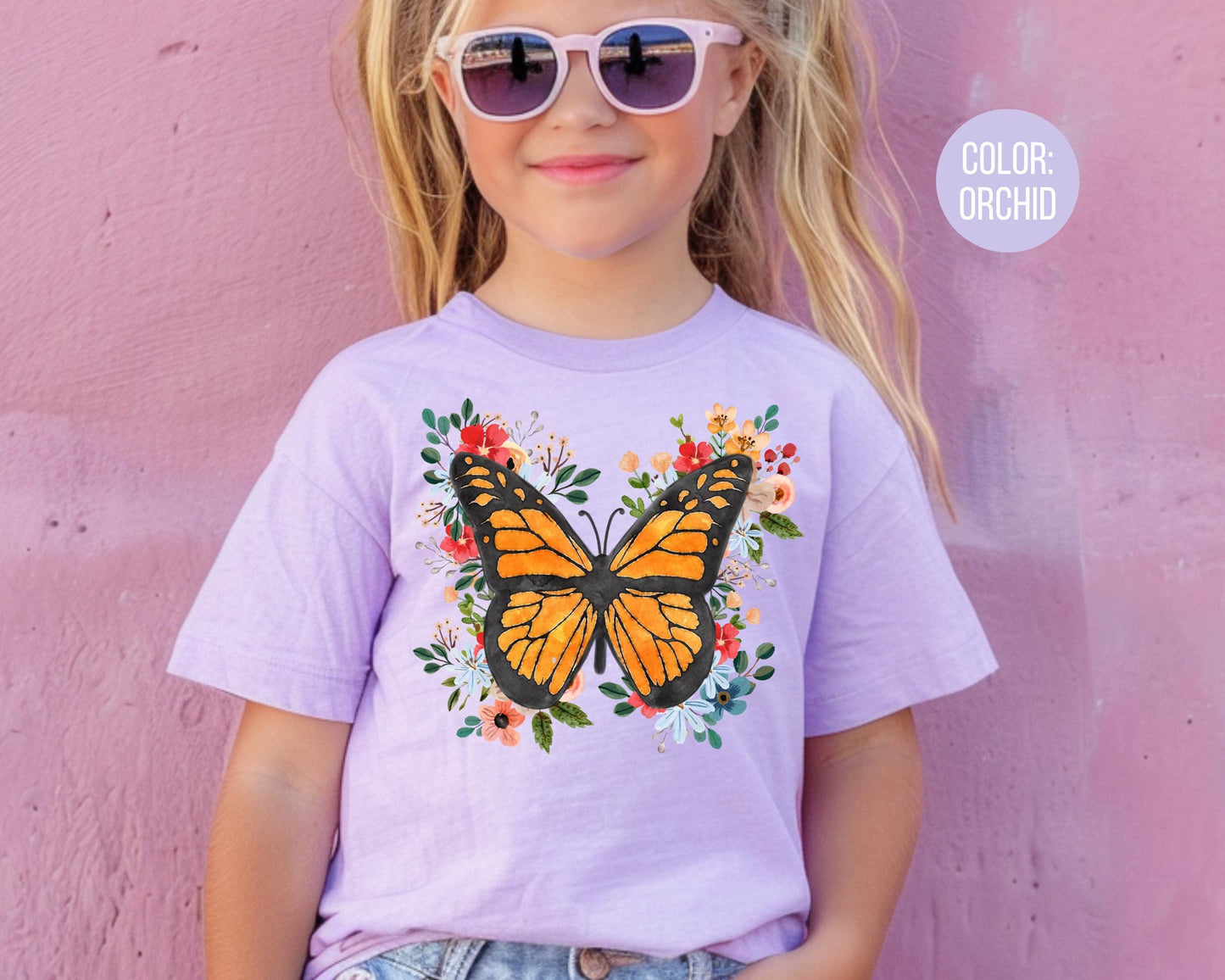 Comfort Colors® Mama Mini Floral Butterfly Shirt, Matching Mommy and Me Butterfly Tees, Mother Daughter Shirts, Mothers Day Gift