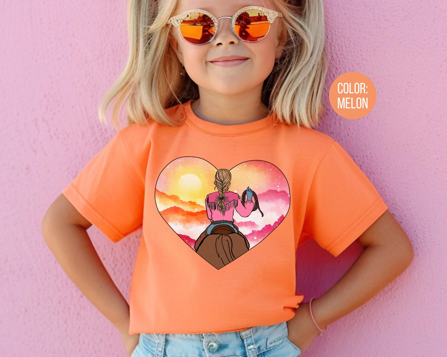 Comfort Colors® Cowgirl Western Shirt, Western Heart Shirt, Trendy Cowgirl Tee, Matching Western Shirts