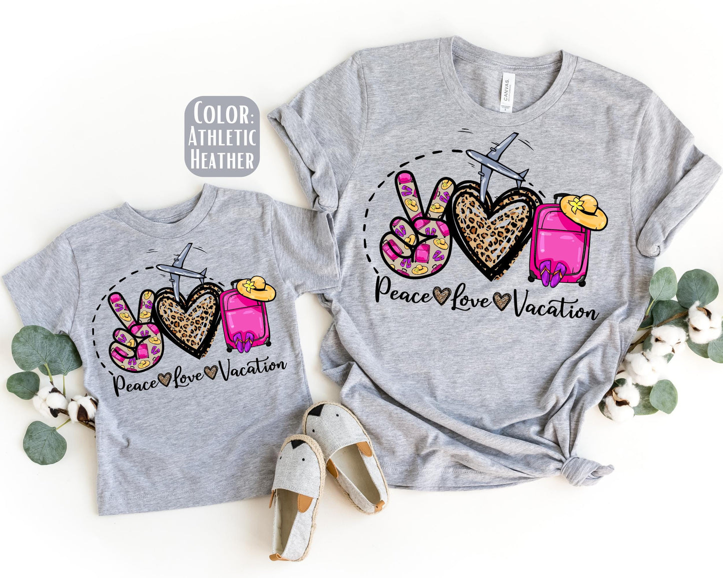 Peace Love Vacation Mama and Mini Shirts, Vacation Mommy and Me tshirts, Family Shirts, Mama Mini Set, Mama Mini Outfit, Mother's Day
