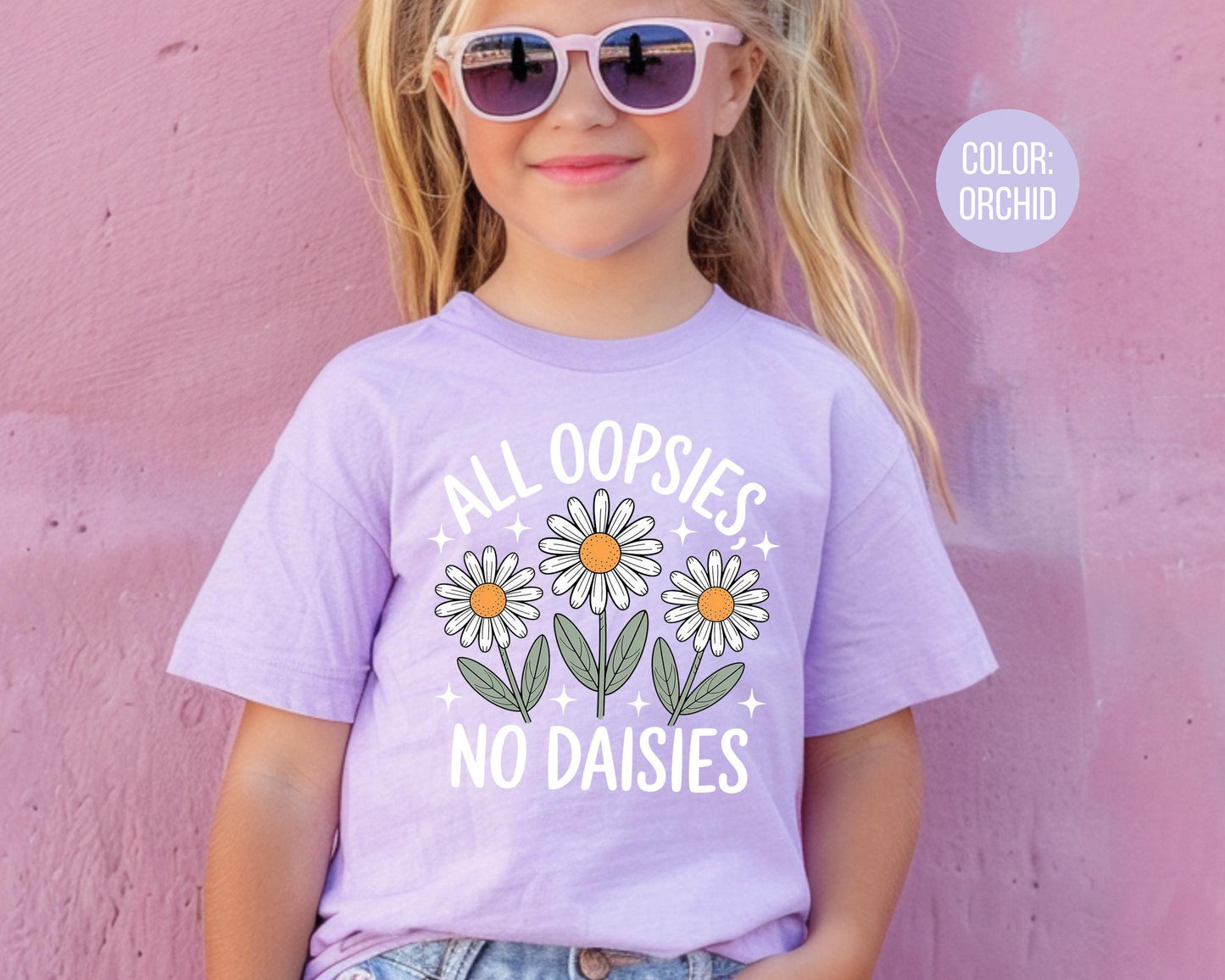 Comfort Colors® All Oopsies No Daisies Shirt, Girls Daisy Shirts, Cute Preppy Floral Shirts, Boho Daisy Girl Shirts