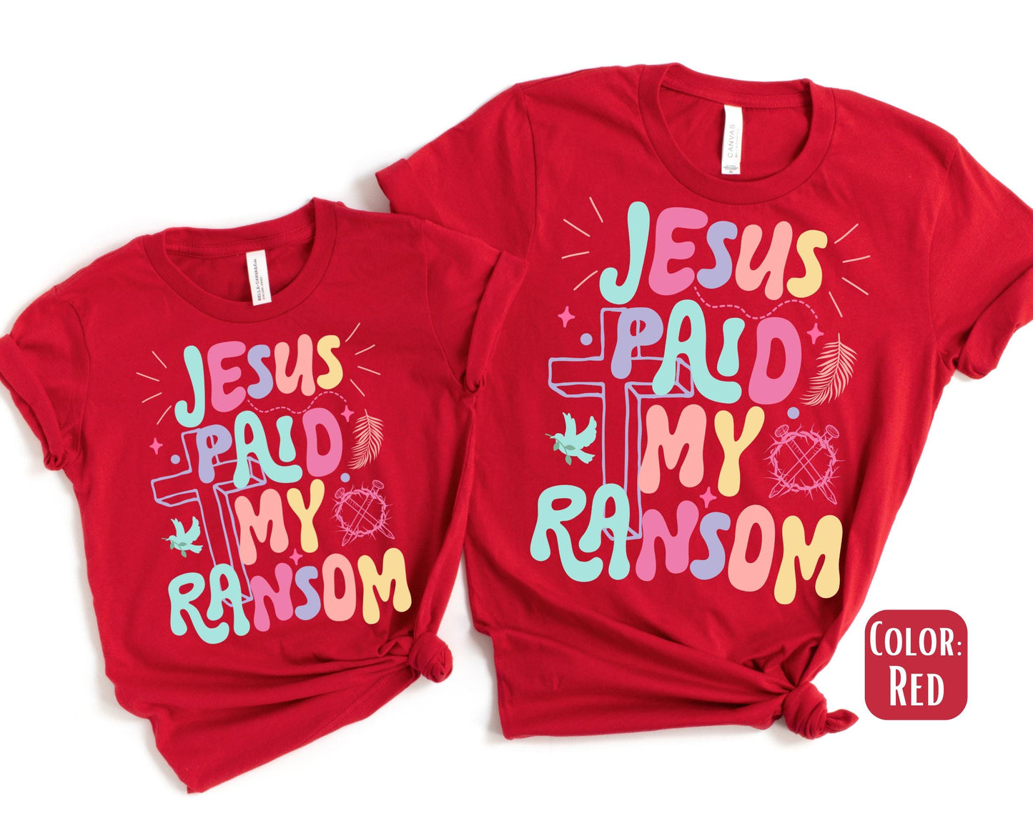 Mama Mini Jesus Paid My Ransom Shirt, Mother's Day Gift, Matching Mommy and Me Christian Shirt, Mama Mini Outfit, Mama Mini Jesus Tee