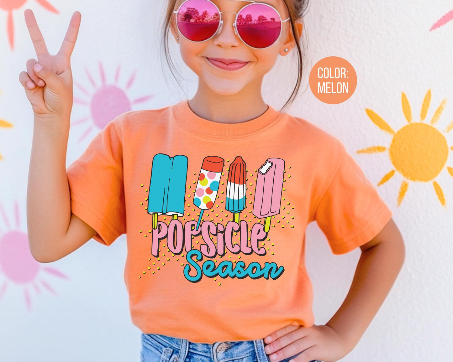 Comfort Colors® Popsicle Season Summer Tee, Cute Popsicle Shirt, Kids Summer Shirt, Matching Summer Time Shirts