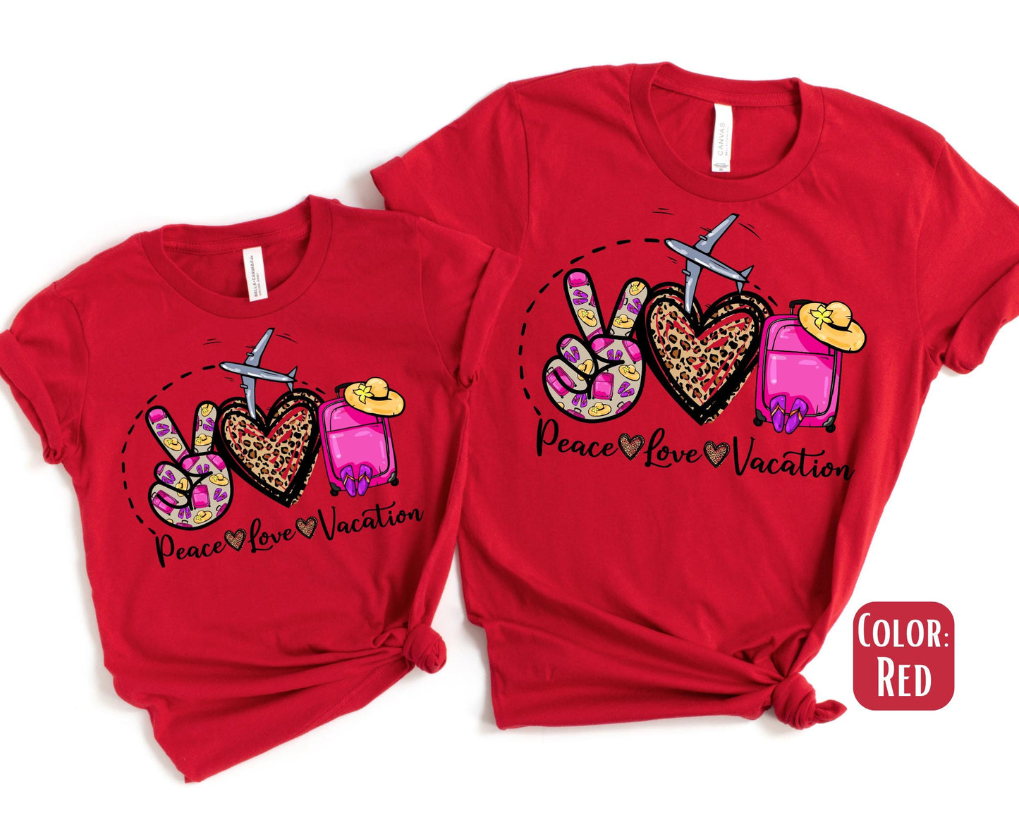 Peace Love Vacation Mama and Mini Shirts, Vacation Mommy and Me tshirts, Family Shirts, Mama Mini Set, Mama Mini Outfit, Mother's Day