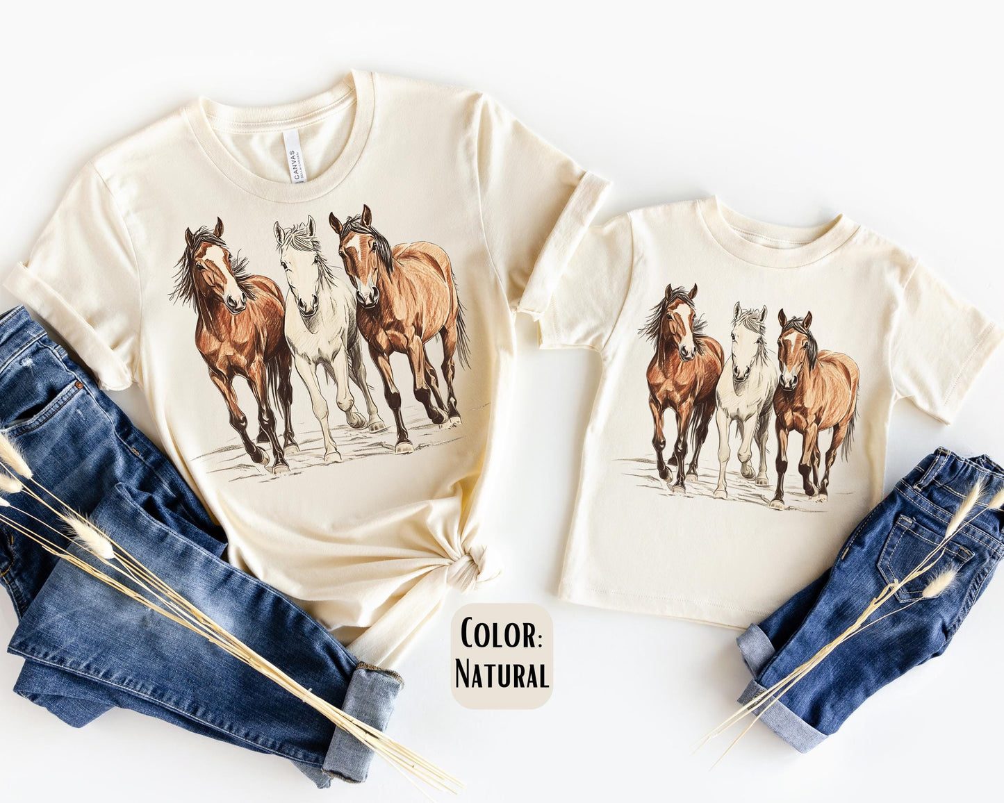 Horse Shirt, Mother's Day Gift, Horse Mommy and Me Shirt, Western Mama Mini Shirts, Mama Mini Outfit, Horse Gifts, Cowgirl Shirt