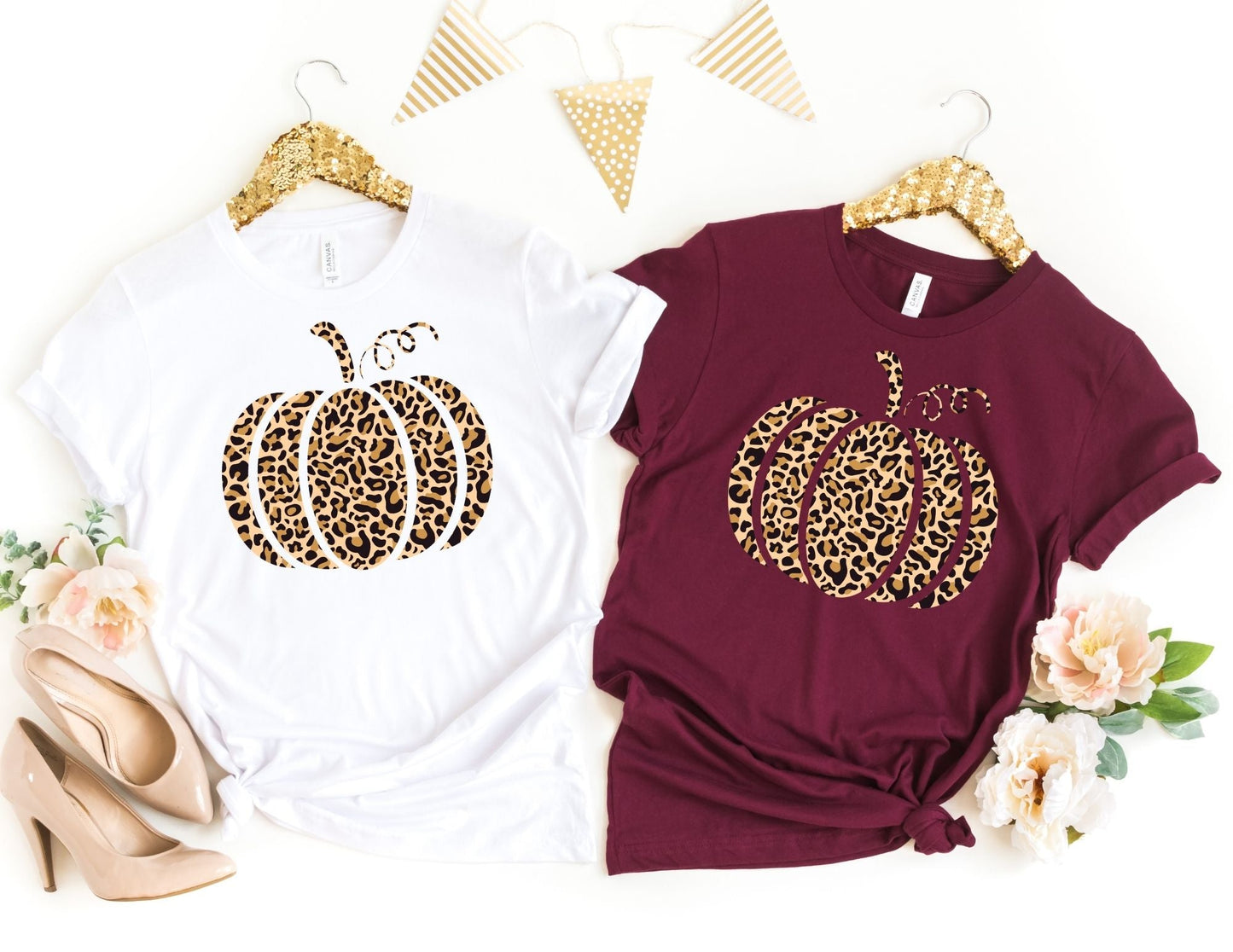 Leopard Pumpkin Shirt - Fall Shirt