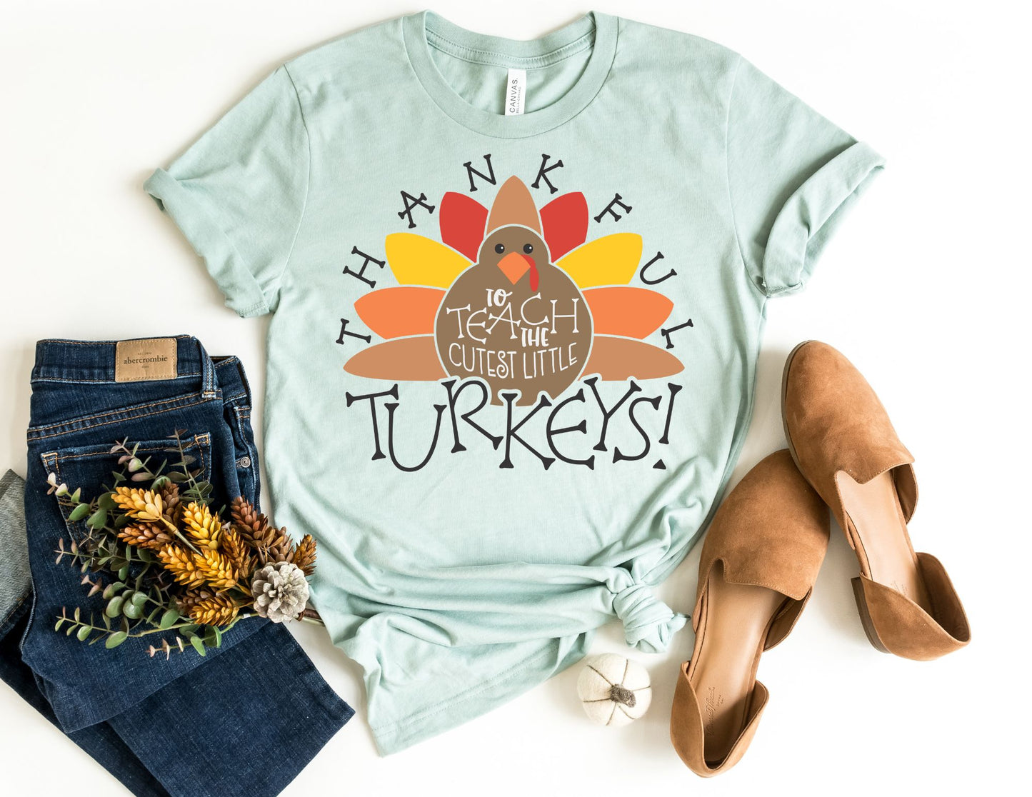 Thankful to Teach the Cutest Little Turkeys Shirt - Fall Teacher Shirt
