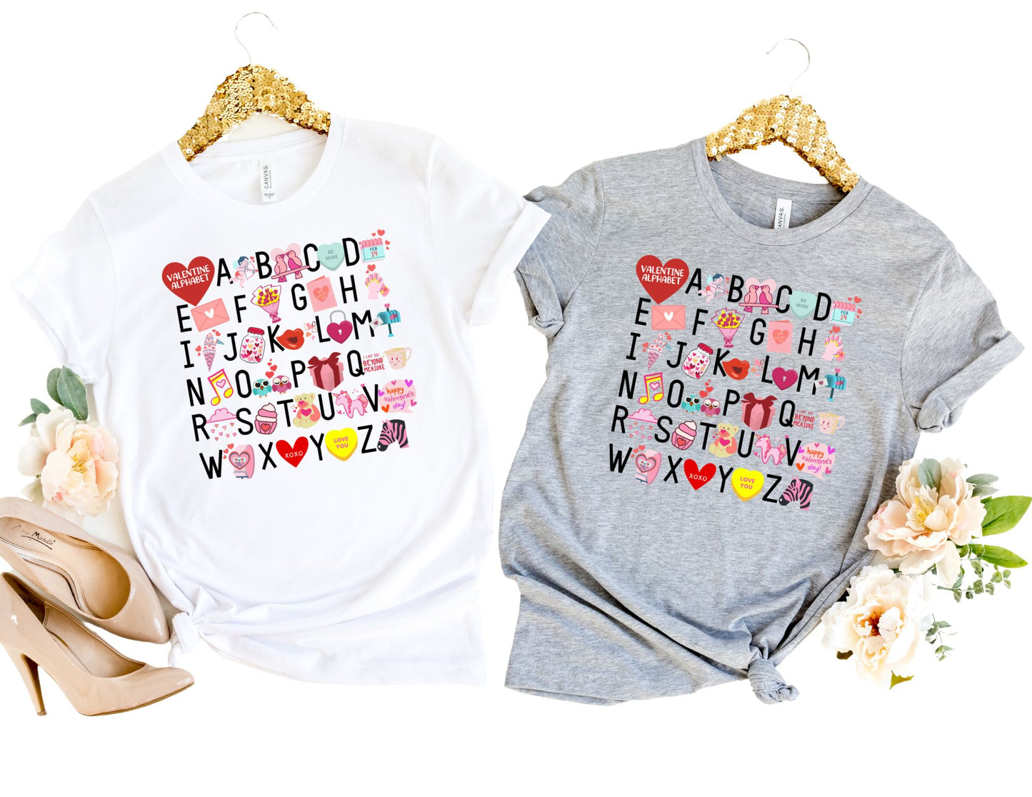 Alphabet Valentine Shirt - Valentine Teacher Shirt