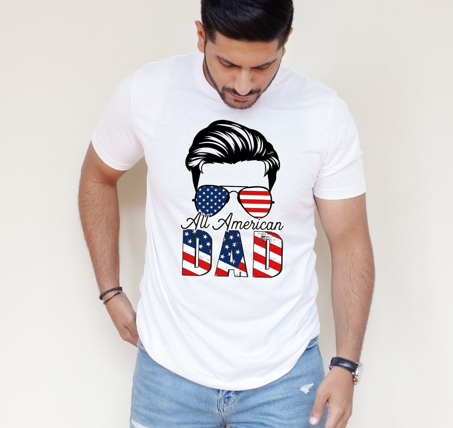 All American Dad Shirt - Dad Fourth of July Shirts