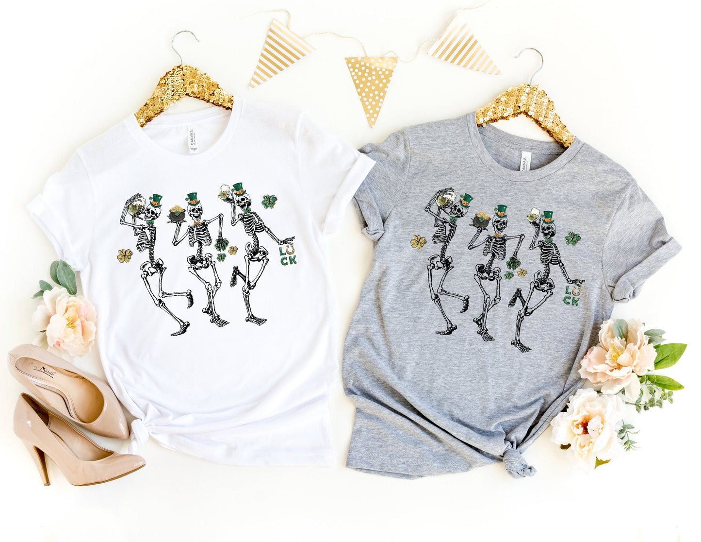 St. Patricks Day Skeleton Shirt - St Patricks day Shirt