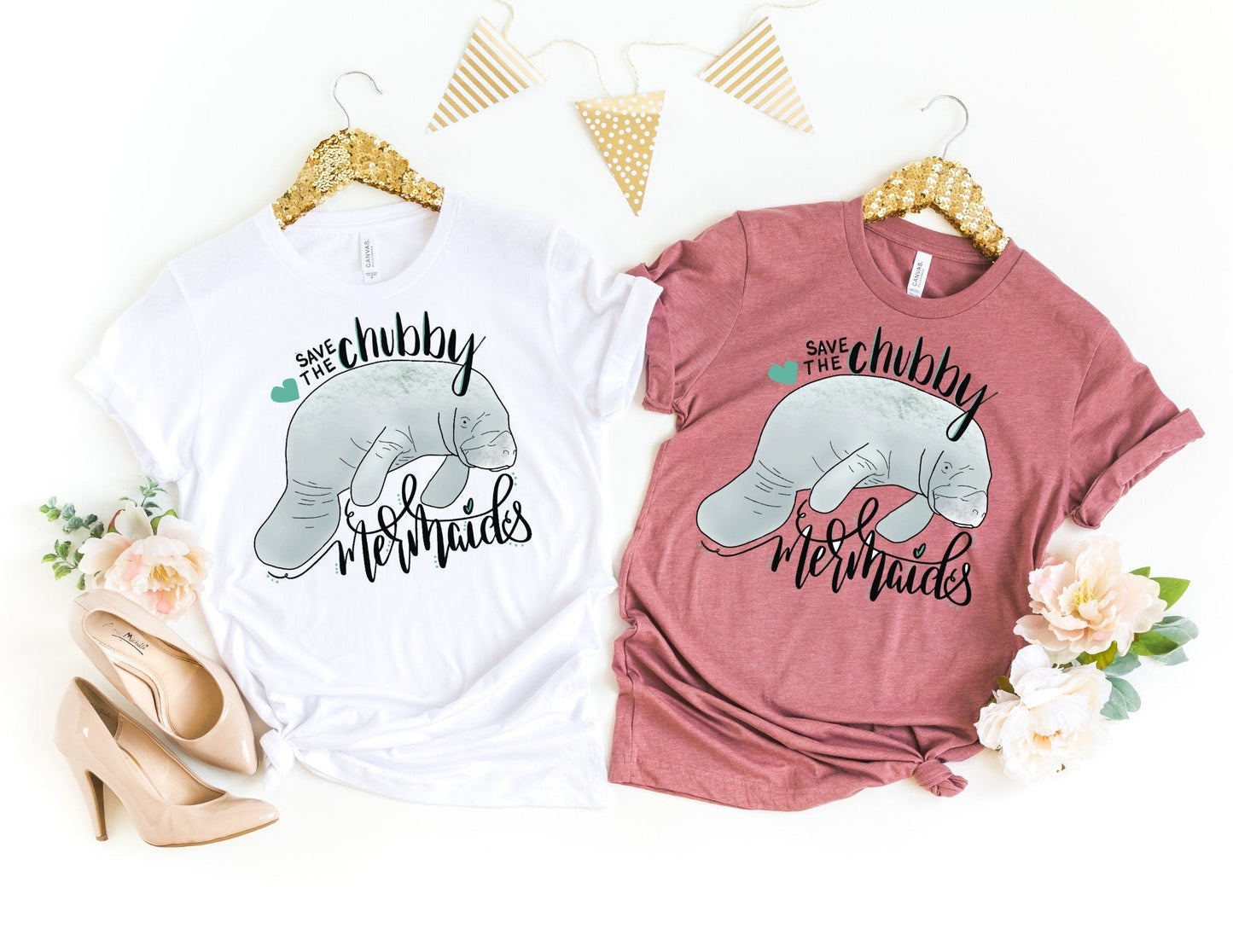 Save the Chubby Mermaids Shirt - Manatee Shirt