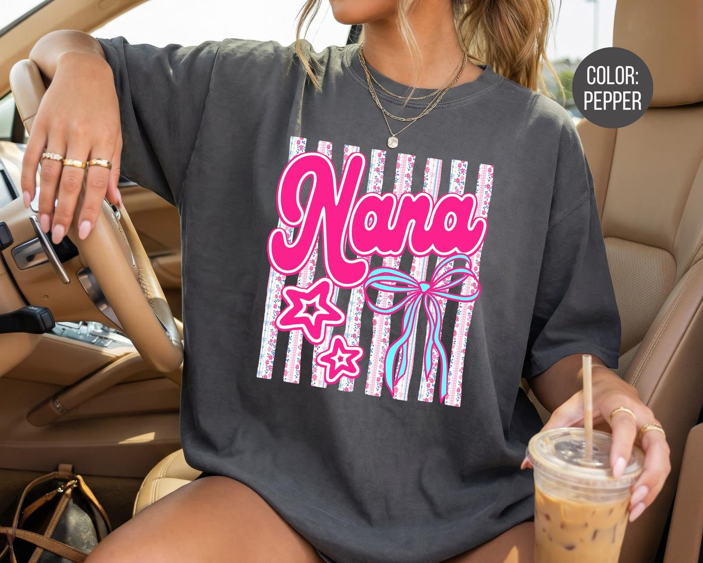 Comfort Colors® Floral Nana Shirt, Gift for Nana