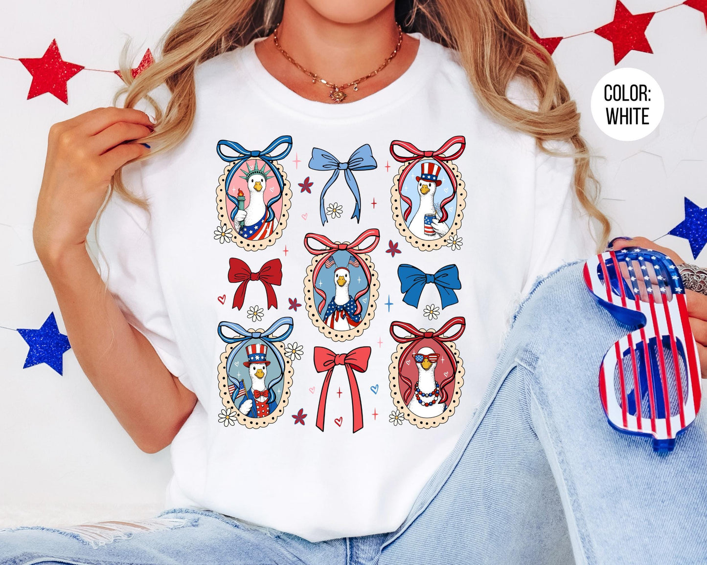 Comfort Colors Patriotic Goose Shirt, Goose 4th of July Shirts