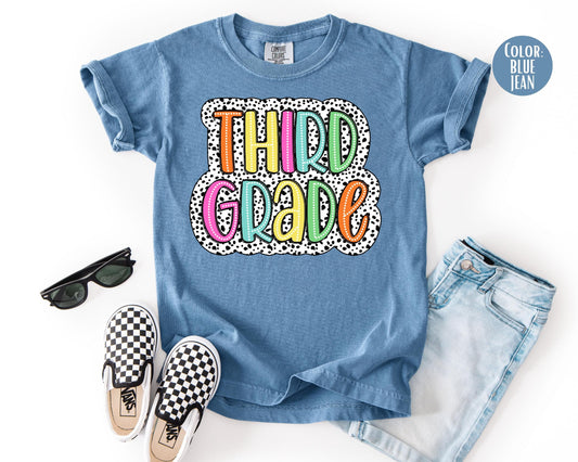 Comfort Colors Dalmatian Third Grade Shirt - Back to School Tee