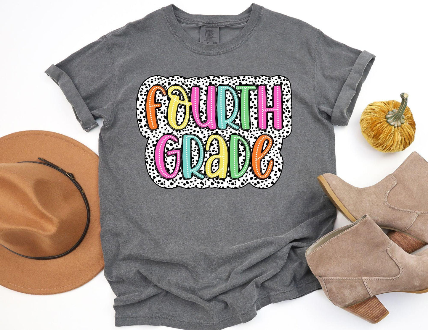 Comfort Colors Dalmatian Fourth Grade Teacher Shirt