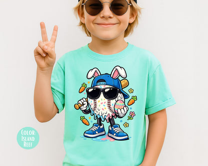 Comfort Colors® Kids Easter Baseball Shirt, Boys Baseball Shirts