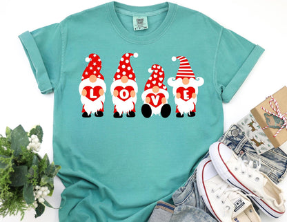 Comfort Colors Gnomes Love Shirt, Valentine's Day Gift