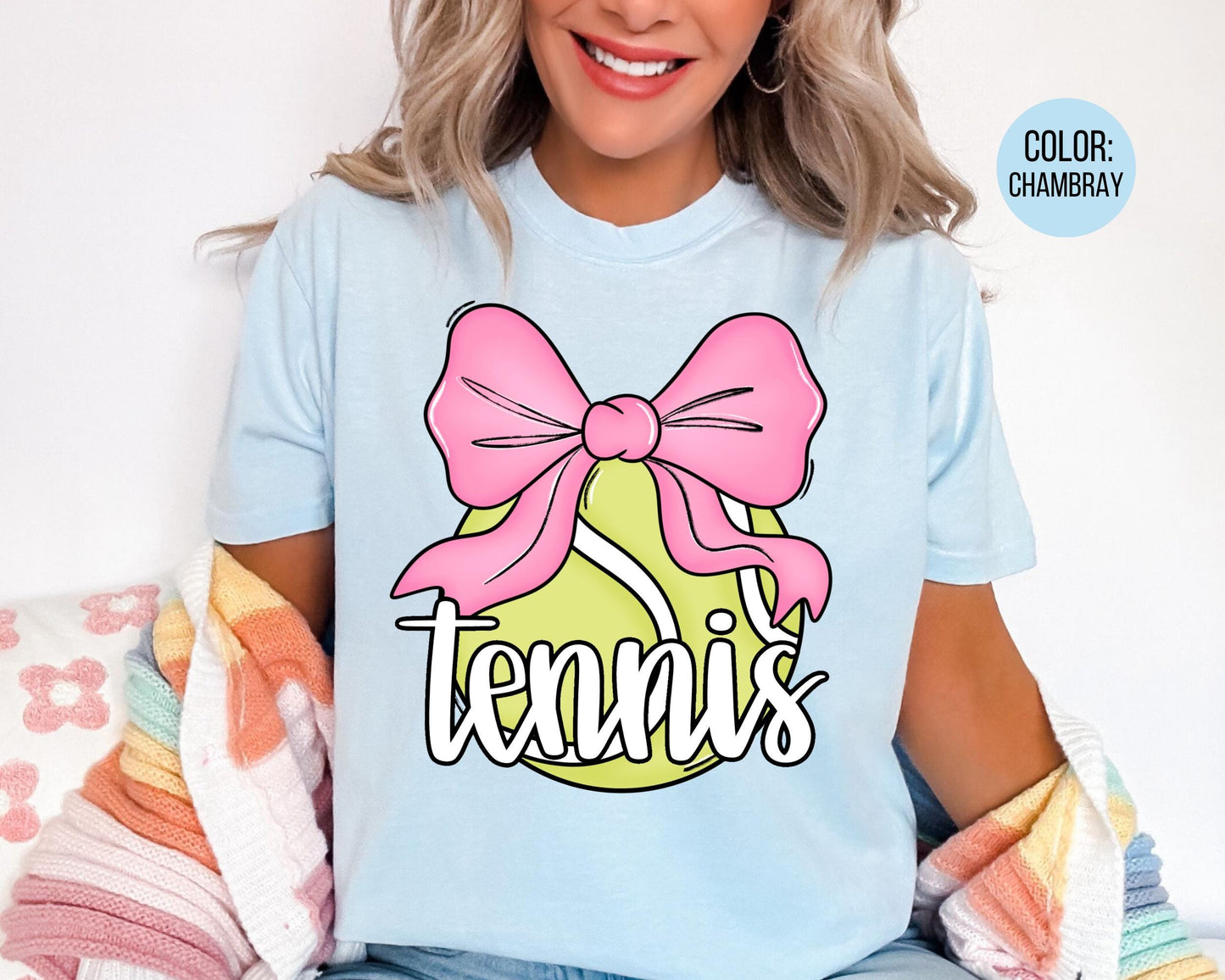 Comfort Colors Coquette Tennis Shirt, Girls Tennis Shirts