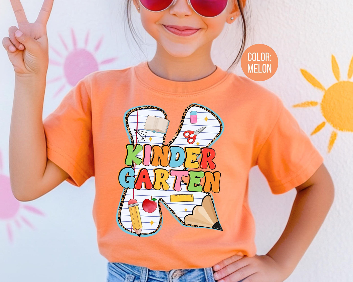 Comfort Colors Kindergarten Shirt: Back to School Pencil Tee