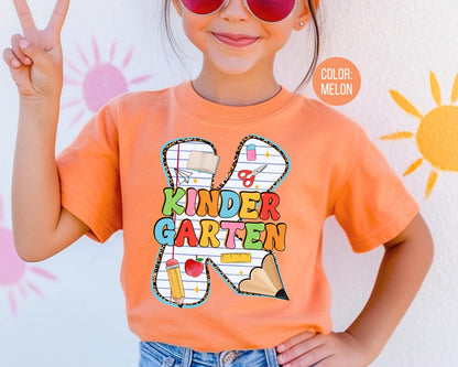 Comfort Colors Kindergarten Shirt: Back to School Pencil Tee