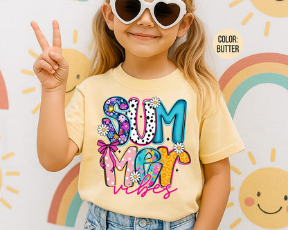 Comfort Colors® Floral Summer Vibes Shirt, Summer Shirts