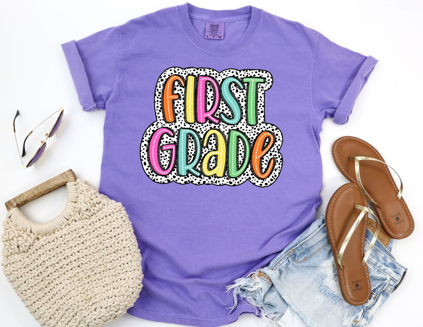 Comfort Colors Dalmatian First Grade Teacher Shirt