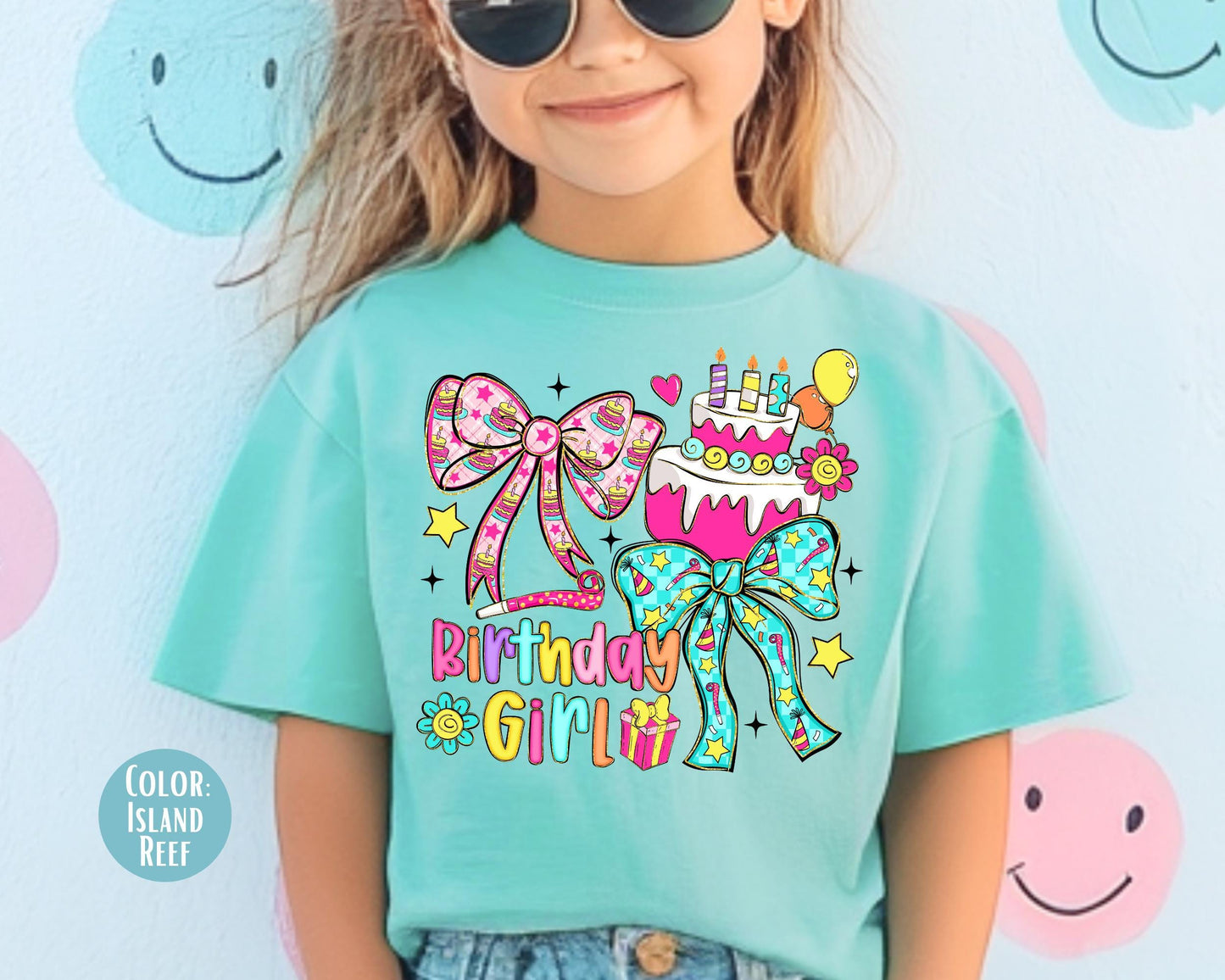 Comfort Colors Birthday Girl Shirt, Coquette Girls Birthday Shirts