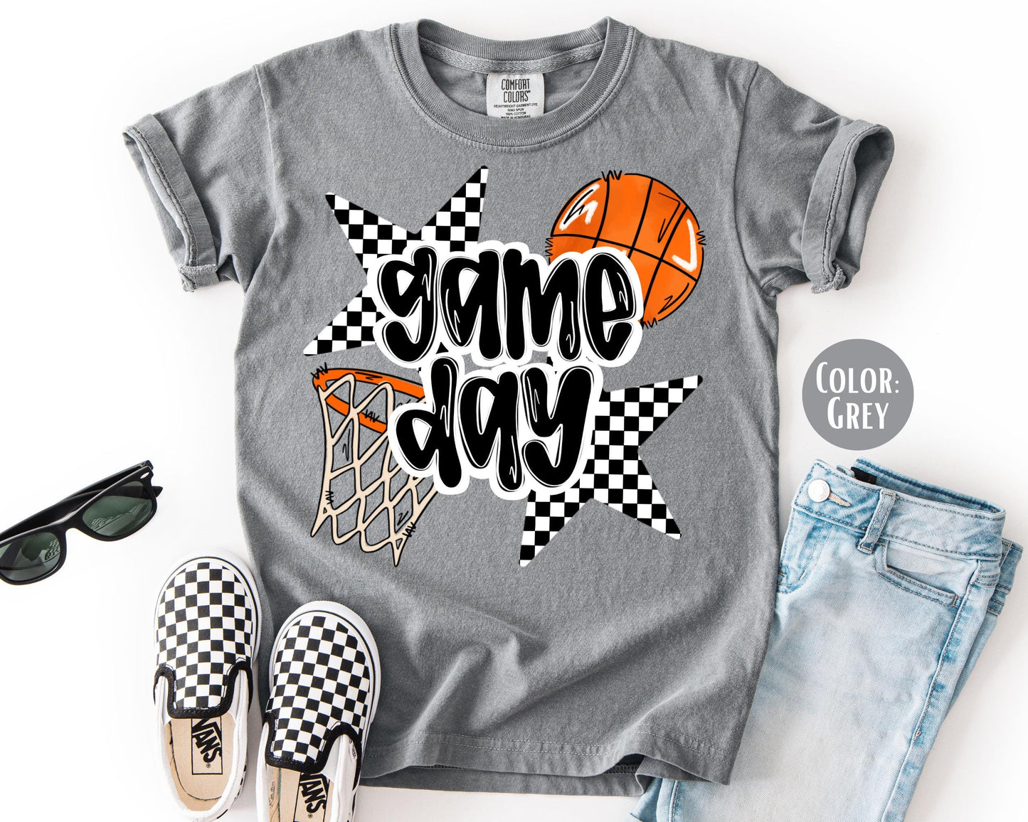 Comfort Colors Boys Basketball Game Day Shirt