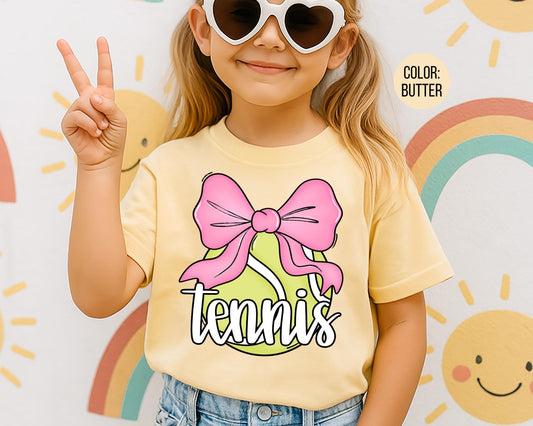 Comfort Colors Coquette Tennis Shirt, Girls Tennis Shirts