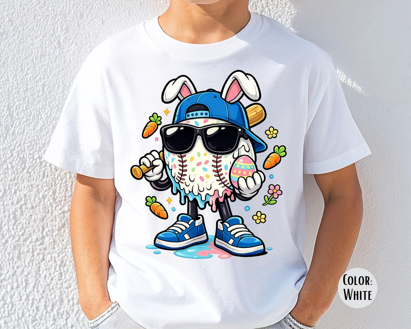 Comfort Colors® Kids Easter Baseball Shirt, Boys Baseball Shirts