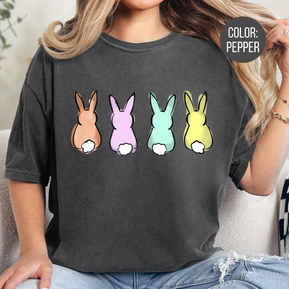 Comfort Colors Colorful Bunny T-Shirt - Happy Easter Gift