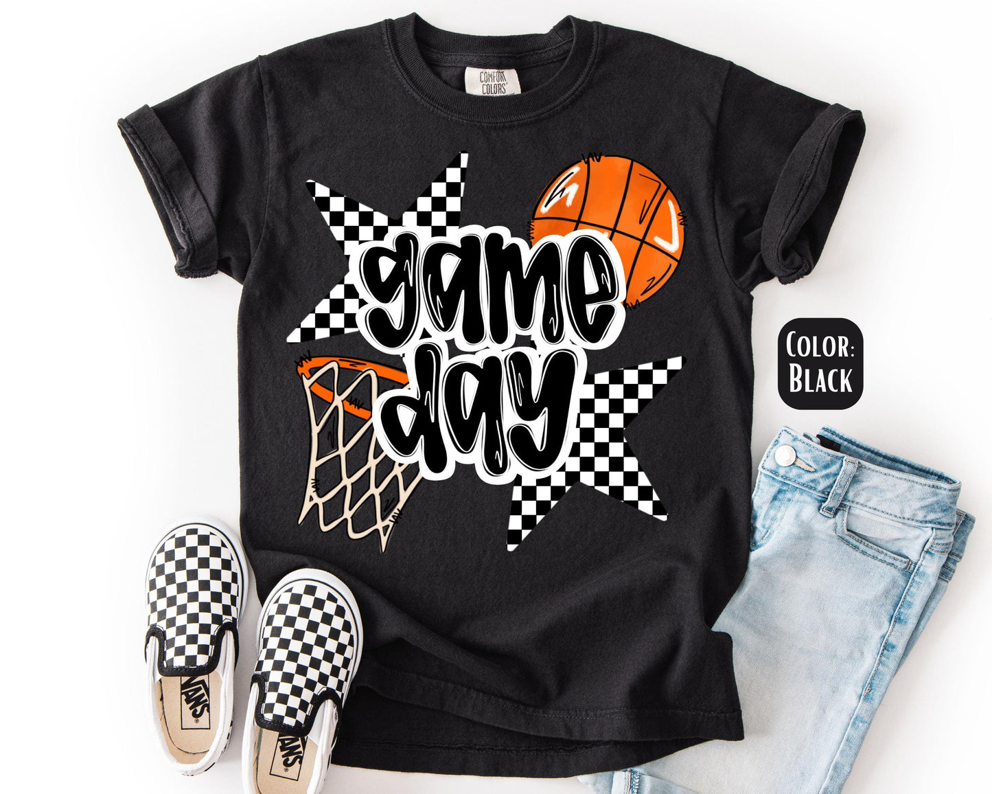 Comfort Colors Boys Basketball Game Day Shirt